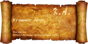 Krammer Áron névjegykártya